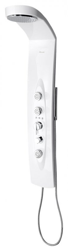 MOLA sprchový termostatický panel 21x130 cm, rohový, pro rozteč 100 mm