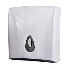 SLDN 03 - Zásobník na skládané papírové ručníky, bílý plast ABS