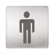 SLZN 44AA - Nerezový piktogram WC muži, 120x120 mm, povrch matný