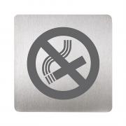 SLZN 44F - Nerezový piktogram zákaz kouření, 120x120 mm, povrch matný
