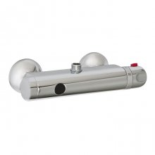 SLS 03B - Automatické nástěnné ovládání sprchy s elektronikou ALS s horním vývodem a termostatickým ventilem pro připojení ke sprchovému setu, 9V