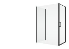 D22F3 - doplňková boční stěna 70 cm, pro U-montáž, černá matná