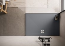 Air antracitově šedá - obdélníková sprchová vanička 180x70, Mineralite