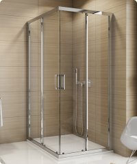 TOPAC - rohový kout s dvoudílnými posuvnými dveřmi 90x90