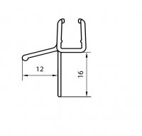 Vodorovné těsnění na 8 mm skla, pro PUR