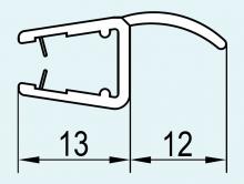 Svislé těsnění pro 6 mm skla, pro PUR PURB a PUB2