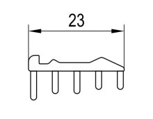 Svislé těsnění na 5/6 mm skla, pro Divera