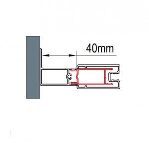 Stohovací profil k rozšíření o 40 mm, 199 cm, černý matný, pro Top-Line S