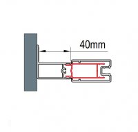 Stohovací profil k rozšíření o 40 mm, 199 cm, aluchrom, pro Top-Line S