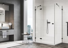 ANTW - boční stěna s L-kováním 90 cm, rohová vzpěra, černá matná