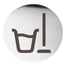 Home - ikona úklidová místnost, kruh, lesk
