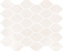 Aquamarine AQM02 poler - dlaždice mozaika šestihran 27x32 krémová lesklá
