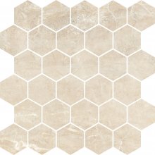 Golden Beige GB03 poler - dlaždice mozaika šestihran 27x27 béžová lesklá