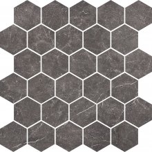 Imperial Graphite IG13 poler - dlaždice mozaika šestihran 27x27 šedá lesklá