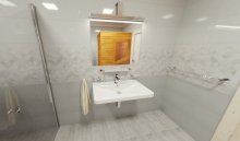 3D návrh - koupelna Tonnes