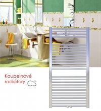 CS.ERK 60x121 elektrický radiátor s horizontálním regulátorem, chrom