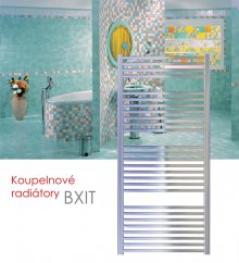 BXIT.E 45x79 elektrický radiátor bez regulace, lesklý nerez