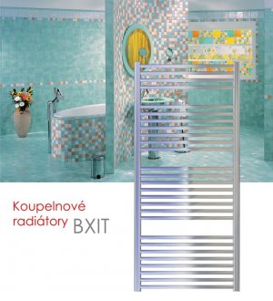 BXIT.ES 75x95 elektrický radiátor bez regulace, do zásuvky, lesklý nerez