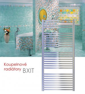 BXIT.ERC 75x181 elektrický radiátor s vertikálním regulátorem, lesklý nerez