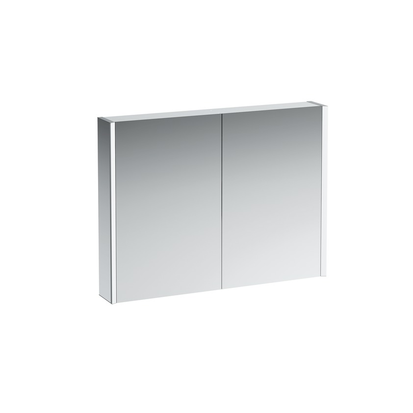 Frame 25 - hliníková zrcadlová skříňka 75x100, LED, el.zásuvka, bílá H4086039001451