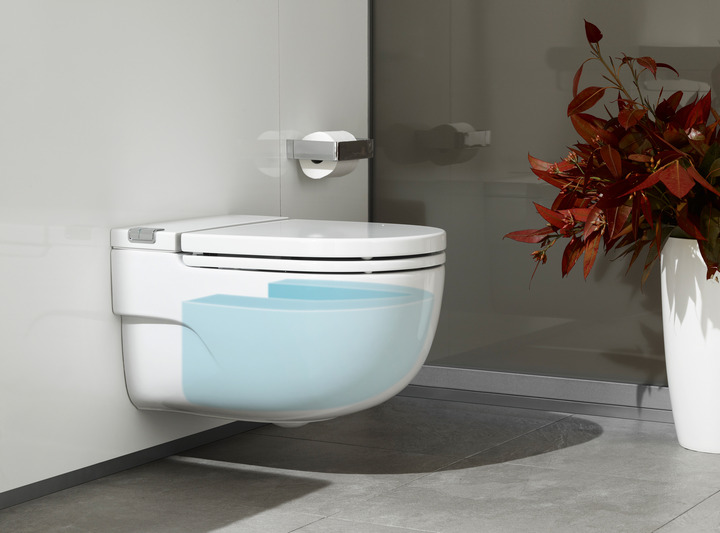 In-Tank Meridian - závěsné WC, integrovaná nádržka na vodu, bez nutnosti obezdění