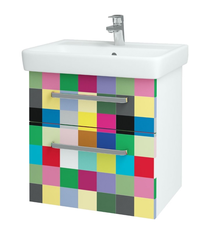 Q max SZZ2 60 - skříňka s umyvadlem 60 cm, závěsná, CS III