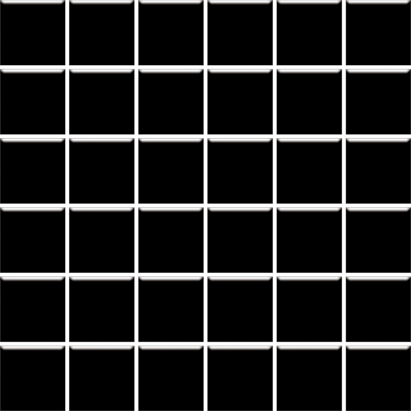 Albir nero - obkládačka mozaika 30x30 (4,8x4,8) černá mat 113813