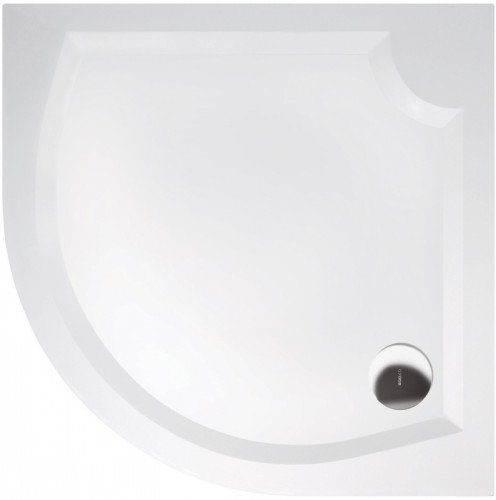 Gelco Sprchová vanička Laura - litý mramor - čtvrtkruhová 90x90 R50 cm, bílá hladká GL509