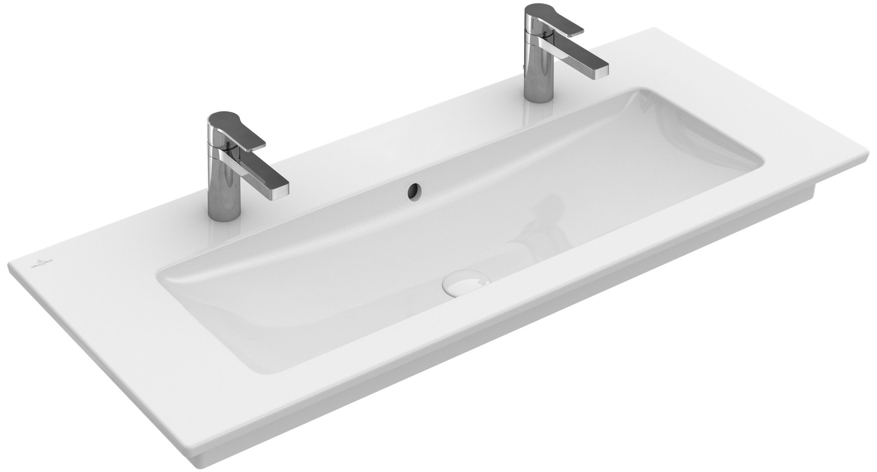 Venticello - umyvadlo 120x50, nábytkové, 2x1 otvor, s přepadem