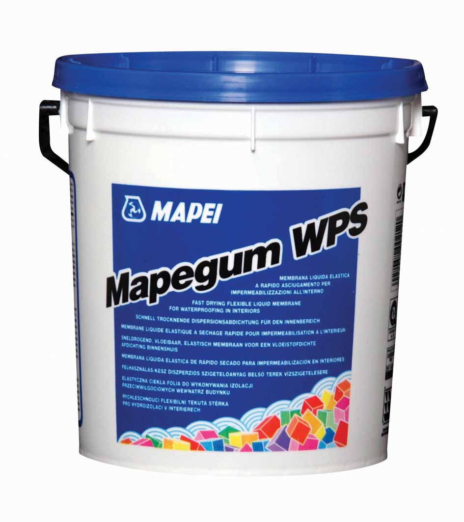 Mapegum WPS 10 kg - pružná tekutá rychle schnoucí stěrka pro hydroizolaci v interiéru