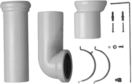 Duravit Vario připojovací souprava pro WC kombi, odpad horizontální a vertikální 0014220000