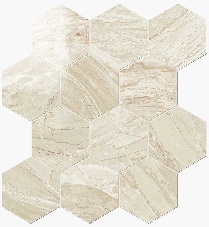 Imperial Esagona Lapp. Crema - dlaždice mozaika 29,1x25,2 béžová IMP443L