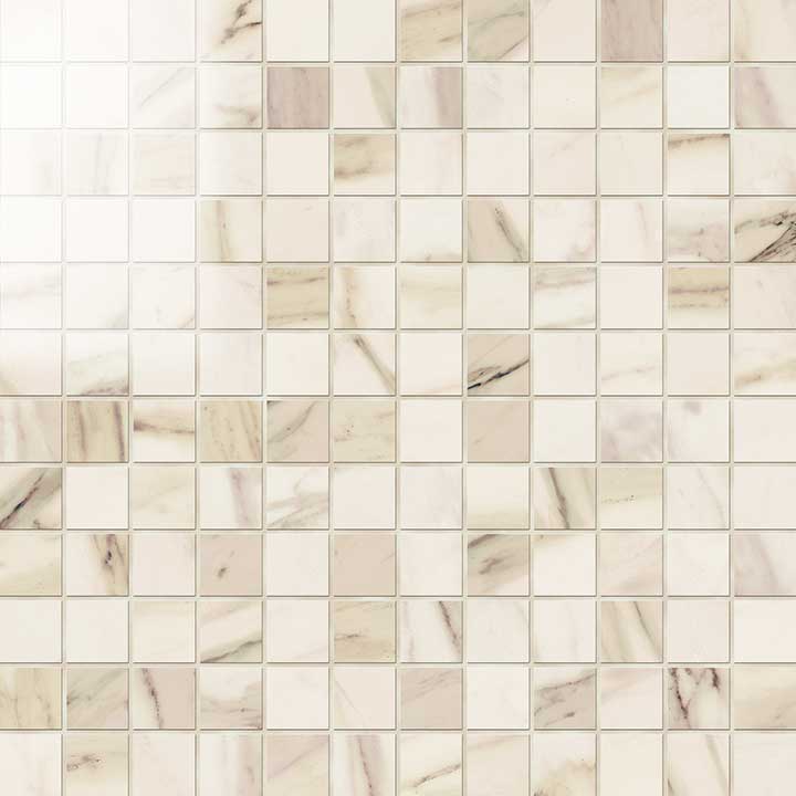 Imperial Mosaico 2,5x2,5 Lapp. Calacatta Beige - dlaždice mozaika 30x30 béžová IMP334L