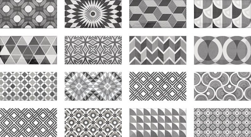Metro Patchwork B&W - obkládačka 7,5x15