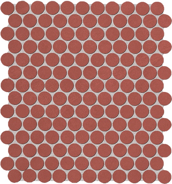 Color Now Marsala Mosaico Round - obkládačka mozaika 29,5x32,5 červená fMUA
