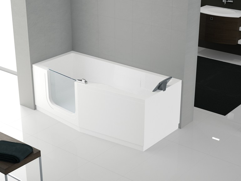 Vana Iris 160x80, vana s dvířky pravá