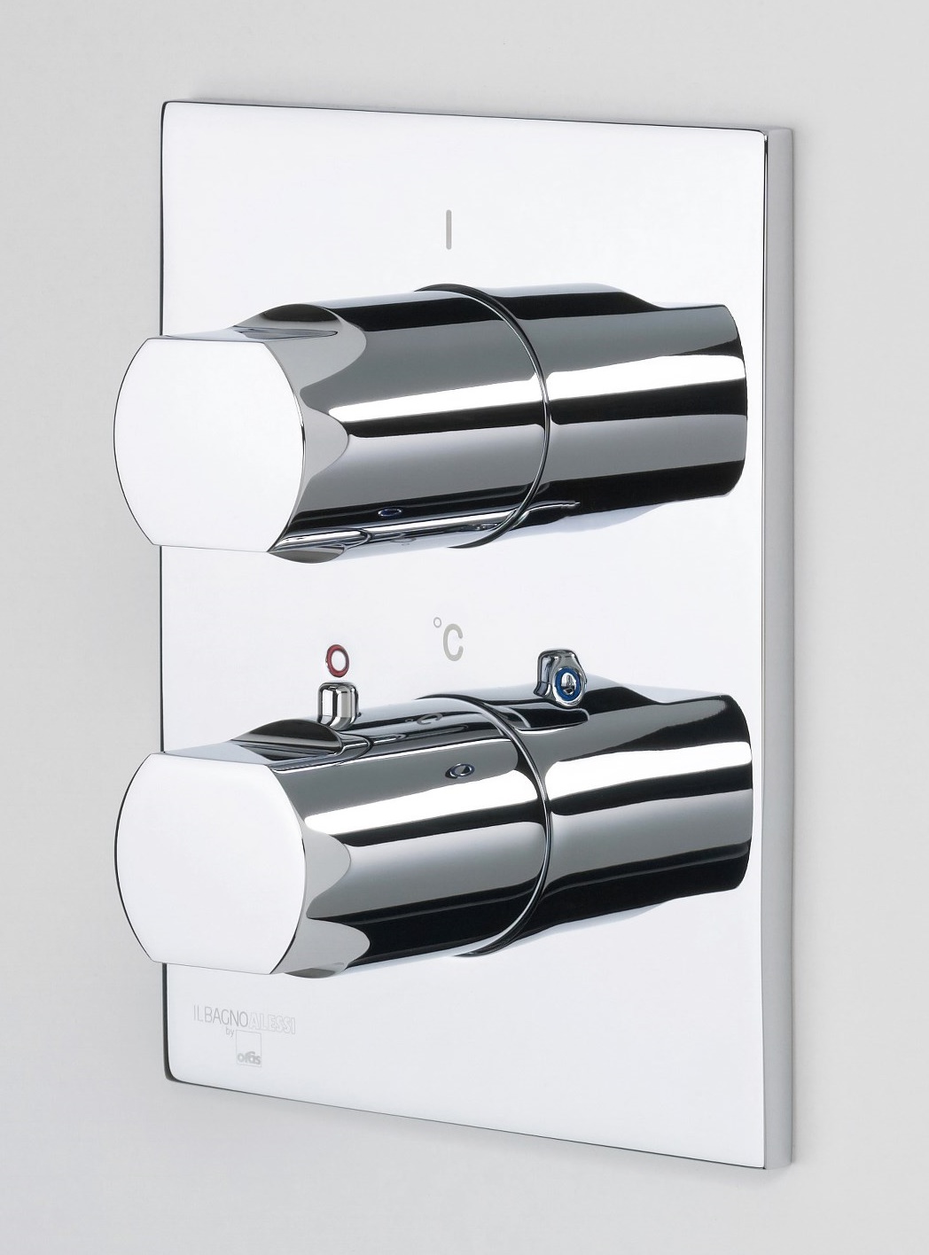 Alessi One - vanová termostatická podomítková baterie, nadomítková část