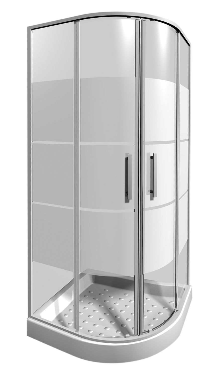 Lyra Plus - sprchový kout čtvrtkruhový 90x90 cm, sklo Stripy, R55 H2533820006651