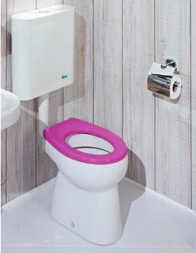 Baby - WC sedátko bez poklopu, duroplast, antibak, růžová H8970373240001