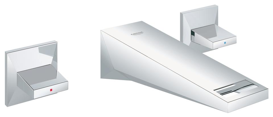 Allure Brilliant - umyvadlová tříotvorová baterie, bez podomítkového tělesa, velikost S