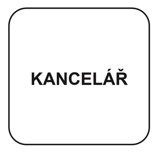 SLZN 44ATYP3 - Nerezový piktogram KANCELÁŘ, 120x120 mm, povrch matný