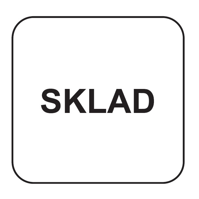 SLZN 44ATYP5 - Nerezový piktogram SKLAD, 120x120 mm, povrch matný SLZN 44ATYP5