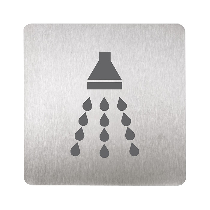 SLZN 44R - Nerezový piktogram sprcha, 120x120 mm, povrch matný 95446
