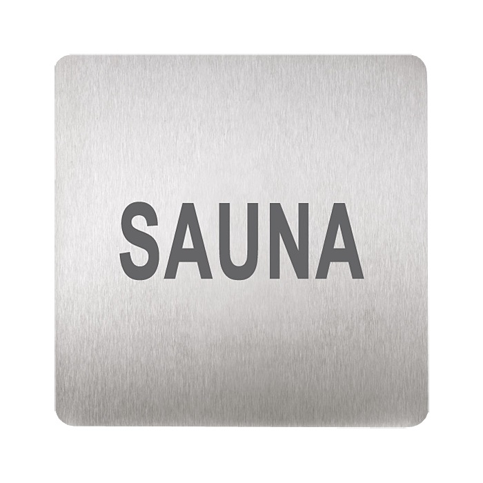 SLZN 44V - Nerezový piktogram nápis sauna, 120x120 mm, povrch matný 95442