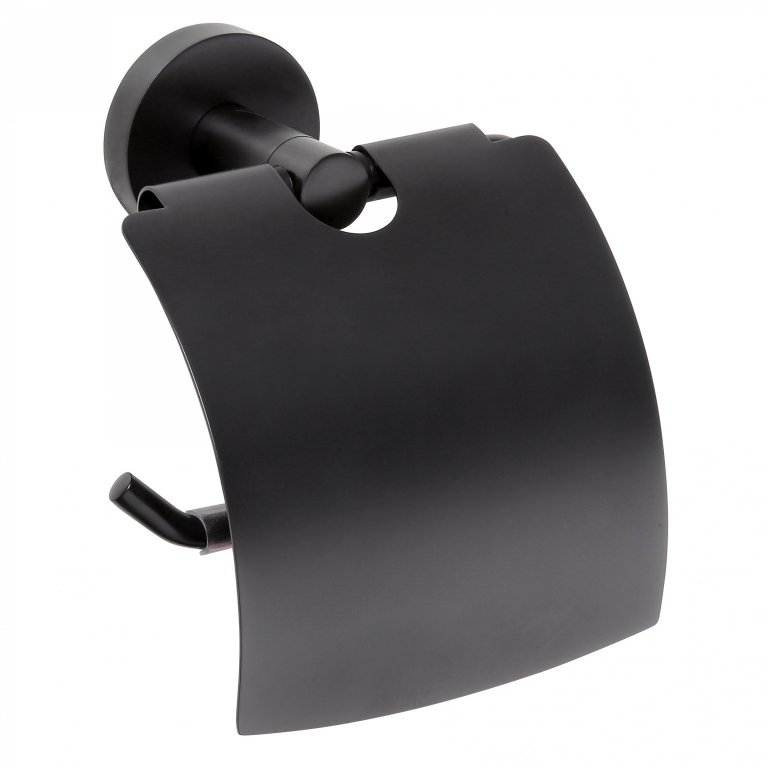 Dark - držák toaletního papíru s krytem, černá 104112010