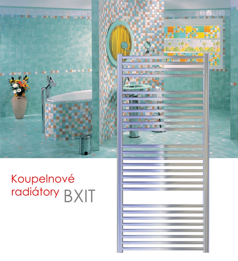 BXIT.ÚT 75x95 otopné těleso, kartáčovaný nerez