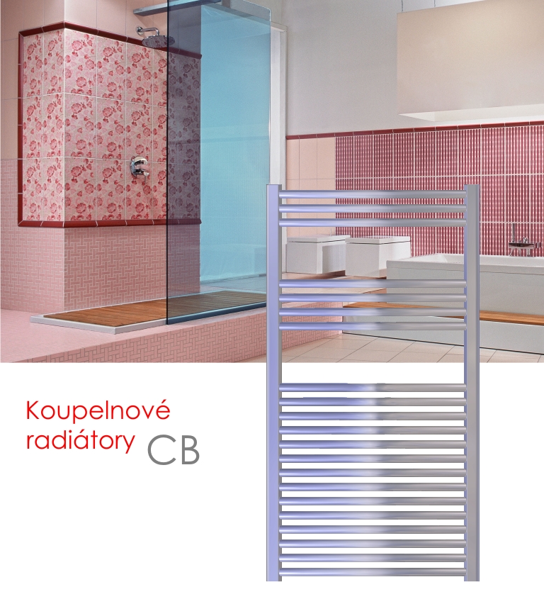 CB.ERK 60x129 elektrický radiátor s horizontálním regulátorem, chrom