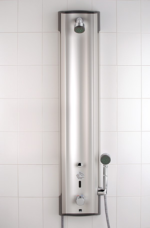Oras Electra - bezdotykový sprchový termostatický panel, ruční a hlavová sprcha, 6 V 6662F