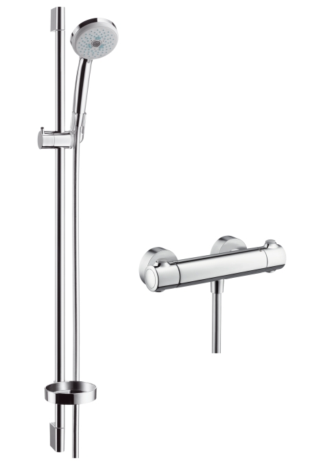 Croma 100 Multi sprchová souprava na stěnu s termostatem Ecostat Comfort a sprchovou tyčí 90 cm