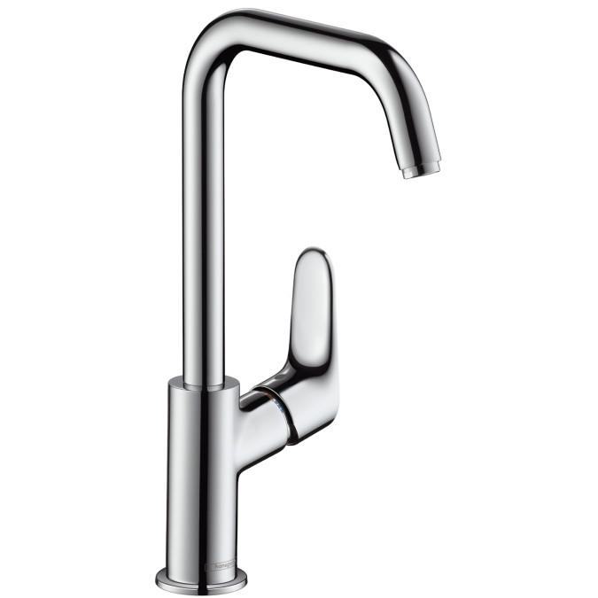 Hansgrohe Focus - páková umyvadlová baterie 240 s otočným výtokem a odtokovou soupravou s táhlem 31609000